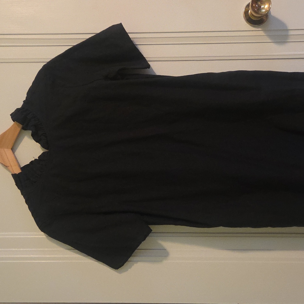 COS Black Dress with Ruffled Collar